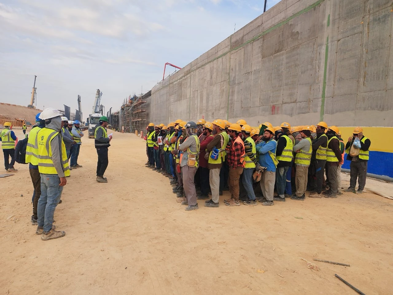 Project team on site